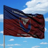 Прапор 231 Окремий батальйон логістики Новий шеврон два кольори з написом